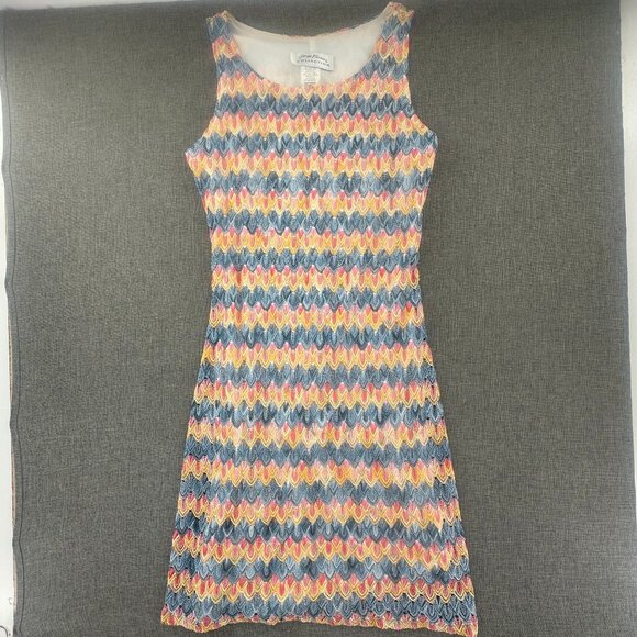 Vintage Giorgio Fiorelli Collection Knit Dress Sleeveless Multicolor Medium USA - Picture 1 of 12